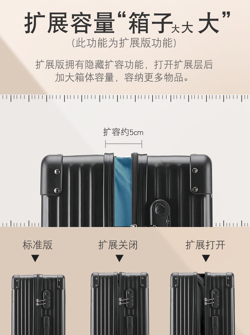 行李箱男生大容量旅行拉桿箱靜音萬向輪女密碼皮箱子24寸結實耐用